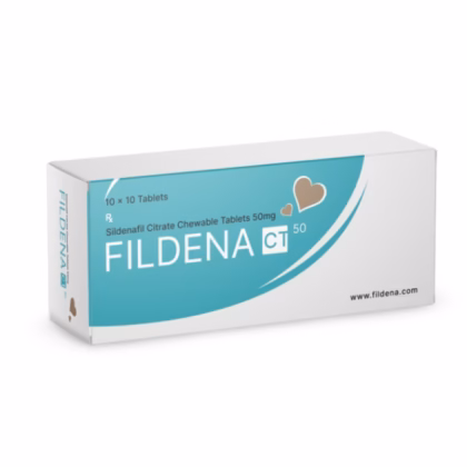 Fildena CT 50 Mg Chewable Tablets Contain Sildenafil Citrate, Offering Fast Treatment for Erectile Dysfunction