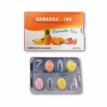 Kamagra Chewable Tablets Contain Sildenafil Citrate, Offering Fast-Acting Treatment for Erectile Dysfunction with Easy Chewing