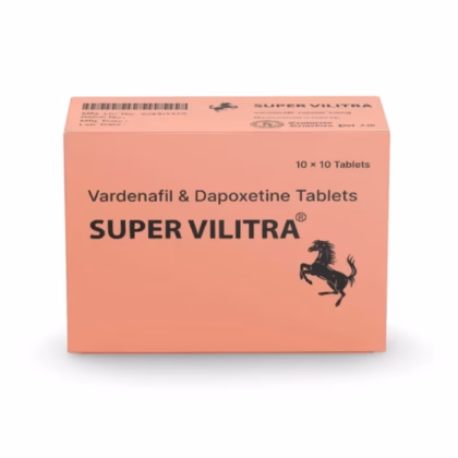 Super Vilitra Tablets Contain Vardenafil and Dapoxetine, Offering Dual Treatment for ED and Premature Ejaculation