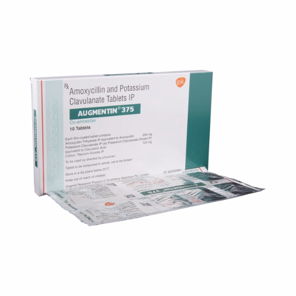 Augmentin 375 mg Augmentin 375 Mg Tablets Fight Bacterial Infections by Preventing Bacterial Growth and Supporting Immune Health