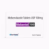 Mebendazole 100 Mg Tablets Used to Treat Intestinal Worm Infections Such as Pinworms and Roundworms Effectively
