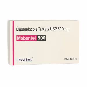 Mebendazole 500 Mg Tablets Used to Treat Severe Intestinal Worm Infections Such as Roundworms and Pinworms