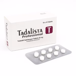 Tadalista Professional 20 Mg Tablets Contain Tadalafil, Offering Fast-Dissolving Treatment for Erectile Dysfunction Symptoms